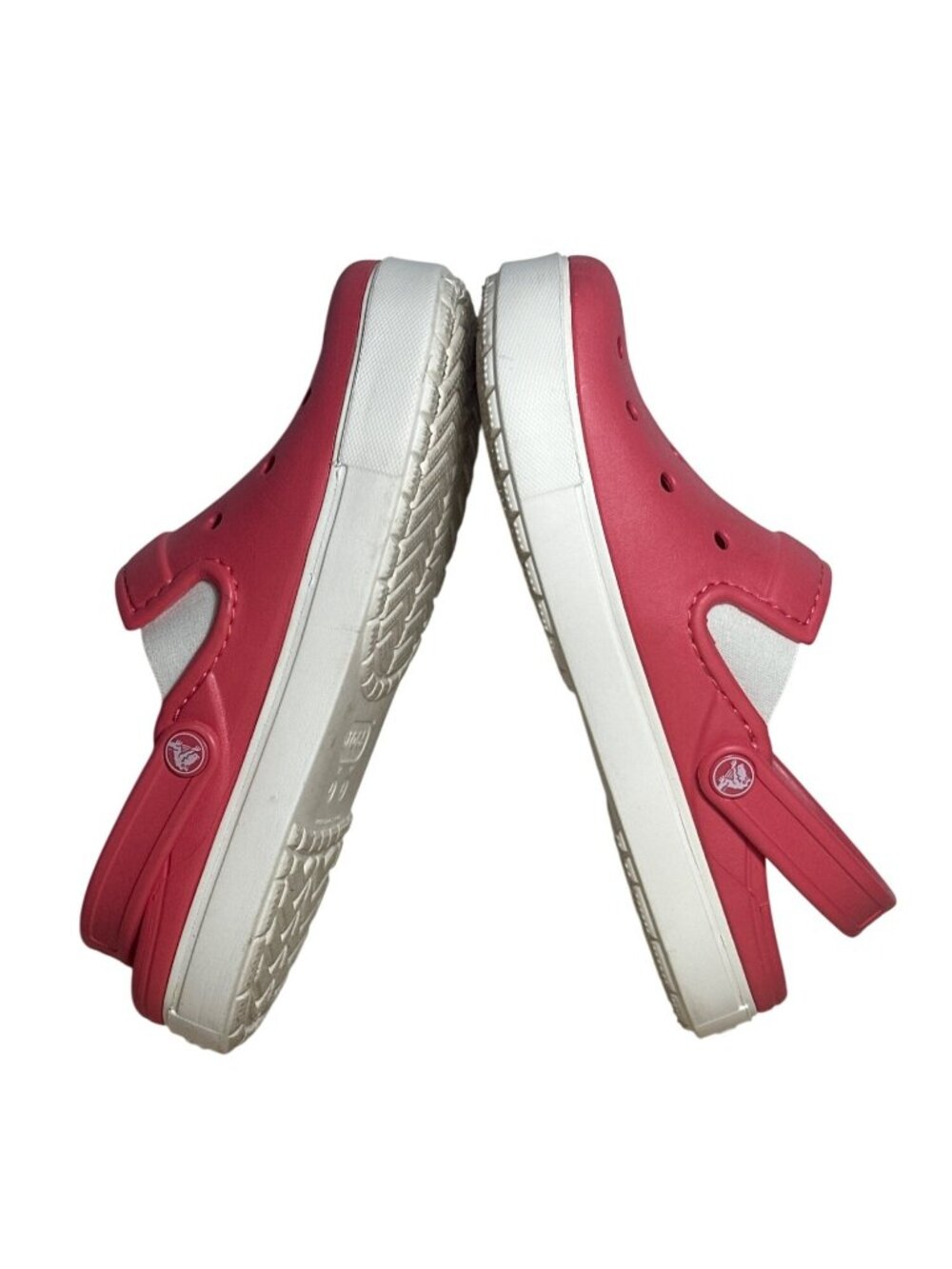 Crocs CitiLane Mary Jane Clogs Women’s Size 6 Coral/Red White Comfort Casual - Picture 5 of 7